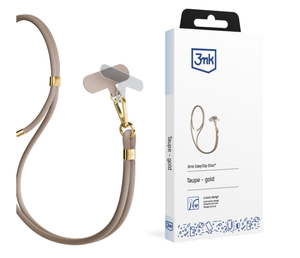 3MK Sznurek do Etui EasyClip Elite Taupe (gold) 5903108572606 - 1267314 - zdjęcie 2